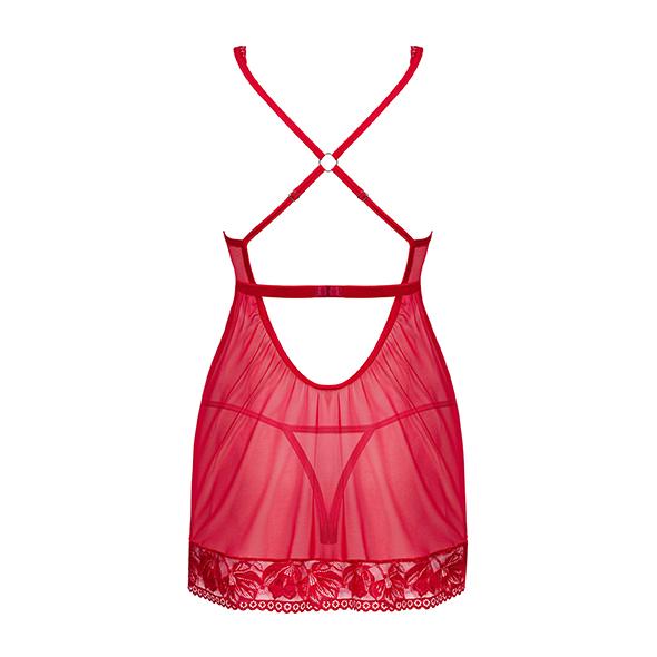 Obsessive - Sexy Babydoll And Thong Red M/L 11