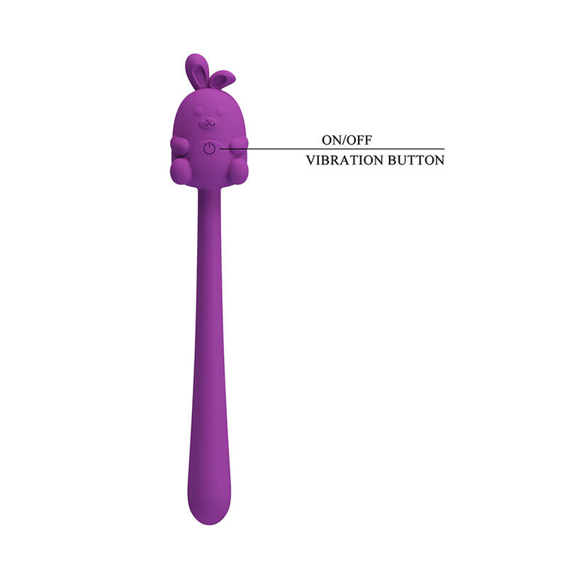 Pretty love - cute bunny flirting stick flexible vibrator usb rechargeable purple 1