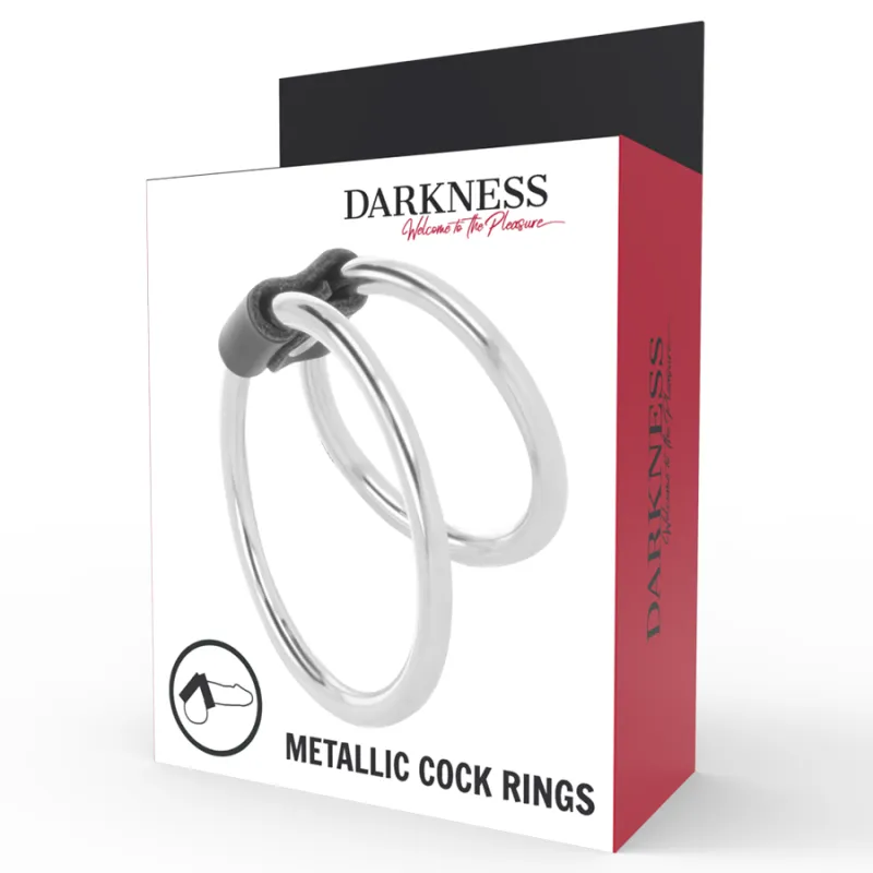 Darkness Double Metal Ring  Penis - Krúžok Na Penis