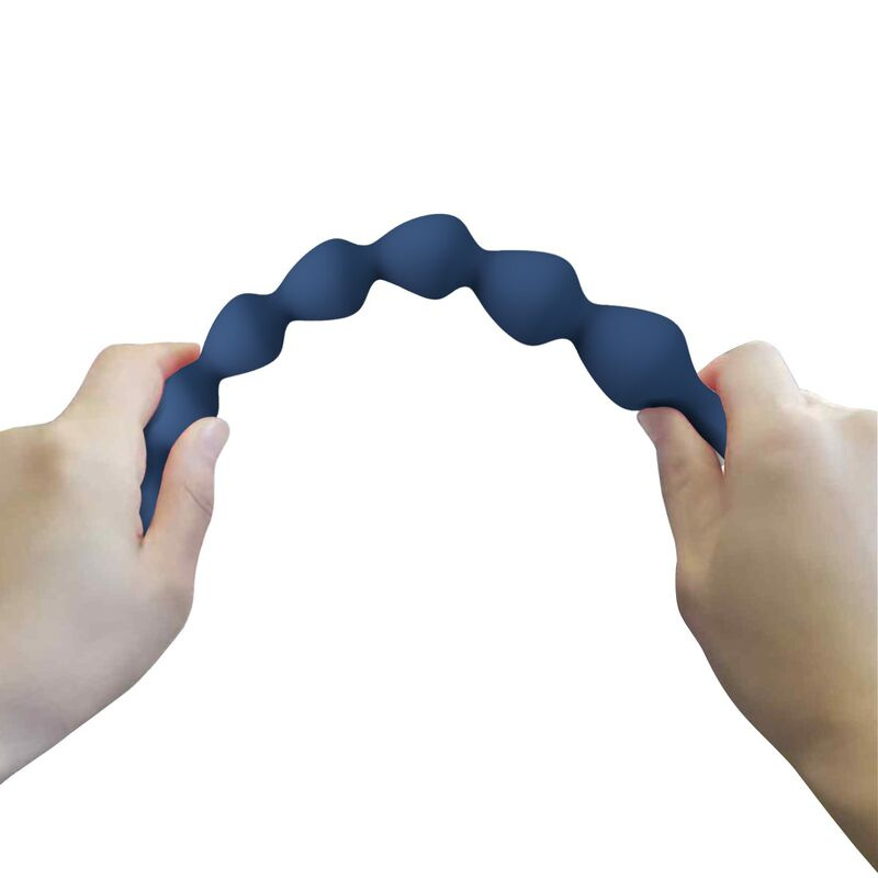 Mr play - blue silicone anal beads & anal plug 26.7 cm 5