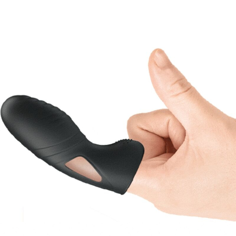 Pretty love - alan silicone finger vibrator black 4