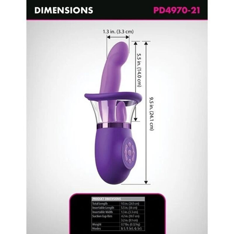 Fantasy for her - ultimate pleasure pro plus rabbit vibrator purple 20.3 cm 3