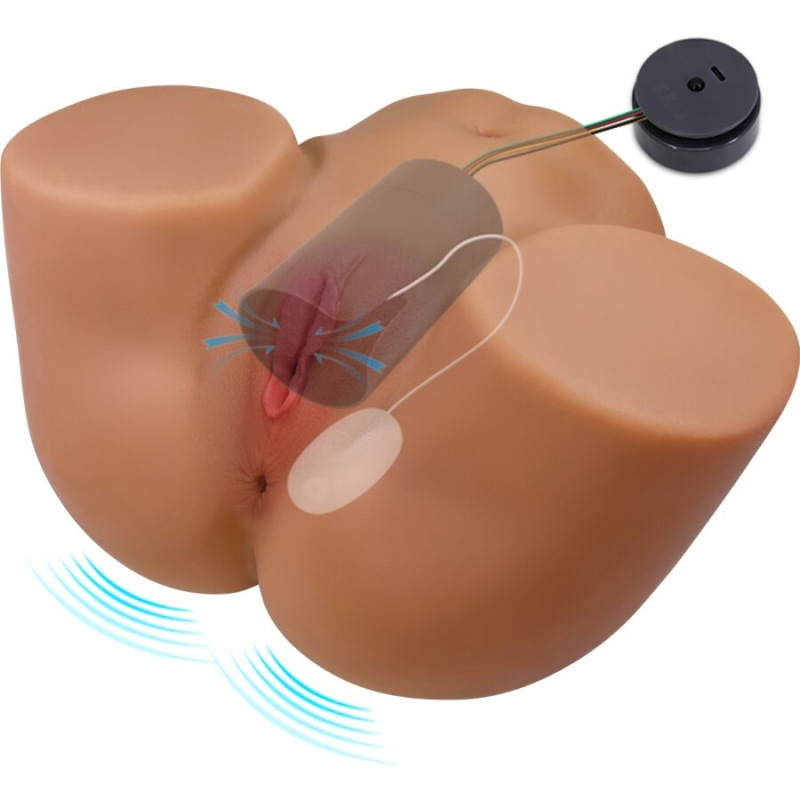 Crazy bull - geriann realistic female butt vibrator and sucker with sound 5.5 kg 3