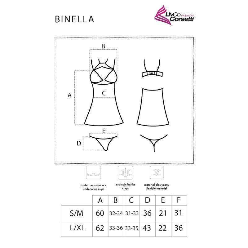 Livco Corsetti Fashion - Binella Set Babydoll + Thong Black 4