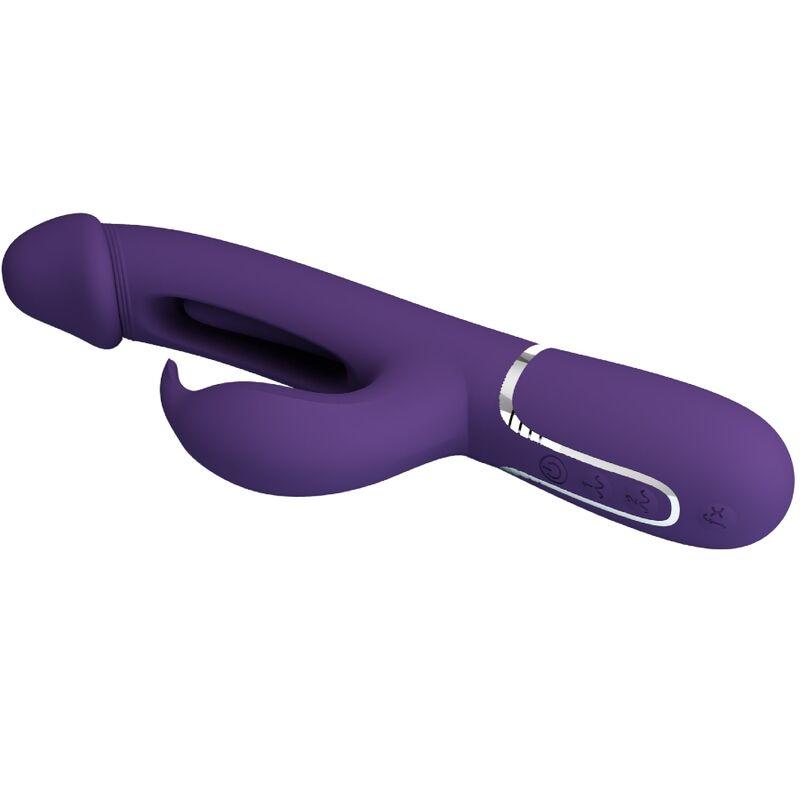 Pretty Love - Kampas Rabbit 3 In 1 Multifunction Vibrator With Tongue Violet