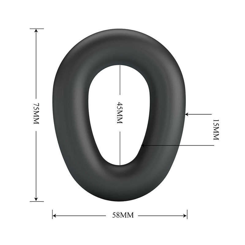 Crazy bull - vesper super soft silicone cock ring black 5