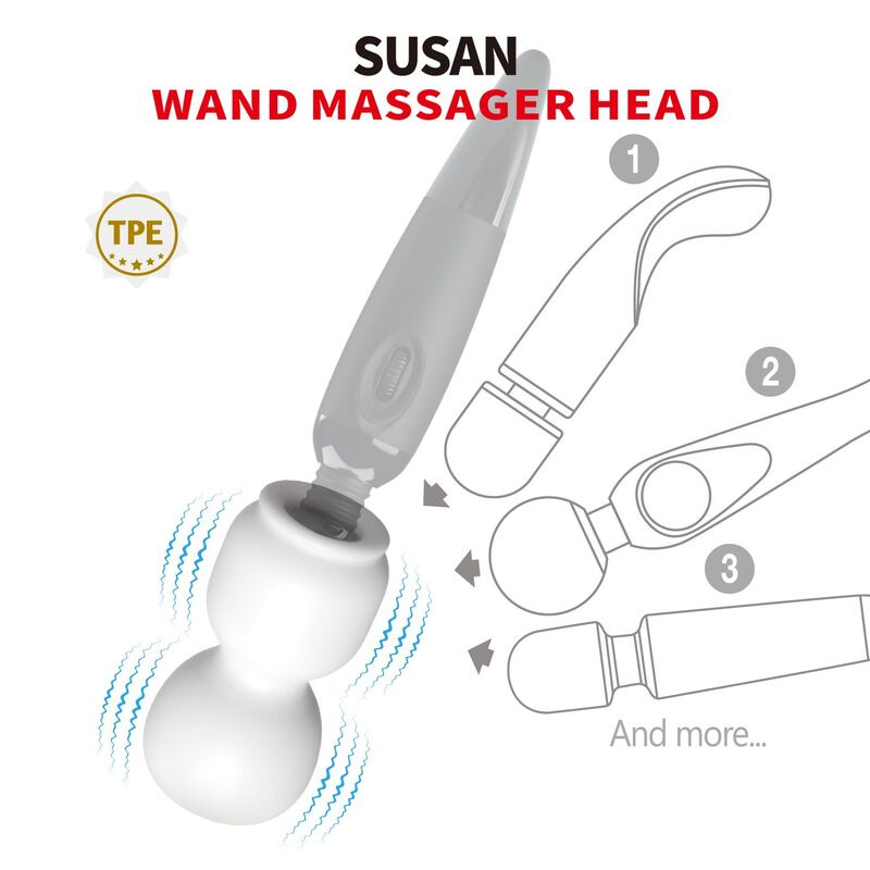 Pretty love - susan power head wand massager attachment Ø 6.5 cm 4