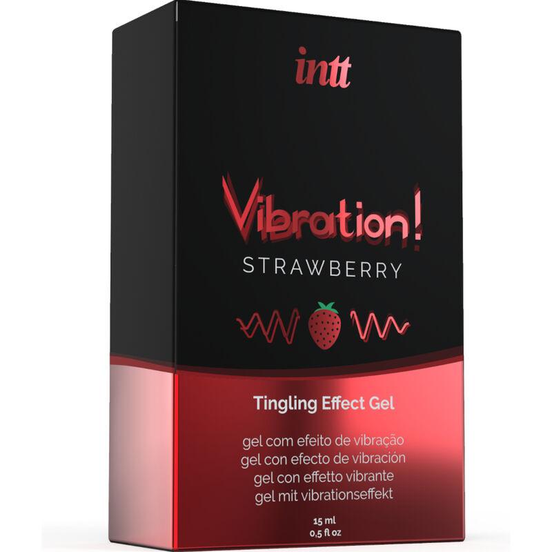Intt - Powerful Intimate Stimulant Liquid Vibrating Gel Strawberry 15ml