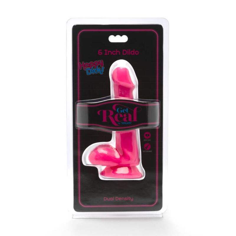 Get real - happy dicks dildo 12 cm balls pink 1