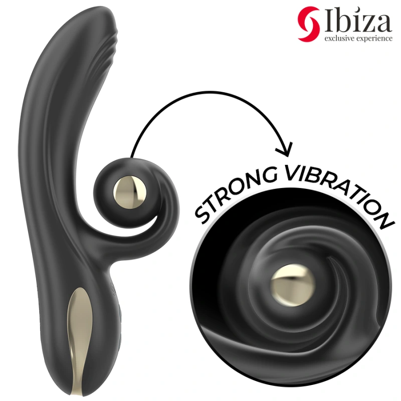 Ibiza - twister vibrator with curve stimulator and vibro-rotation 3