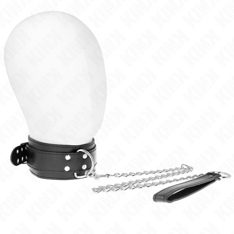 Kink - necklace with strap 65 cm silver buckles adjustable 33-46 cm x 5.5 cm