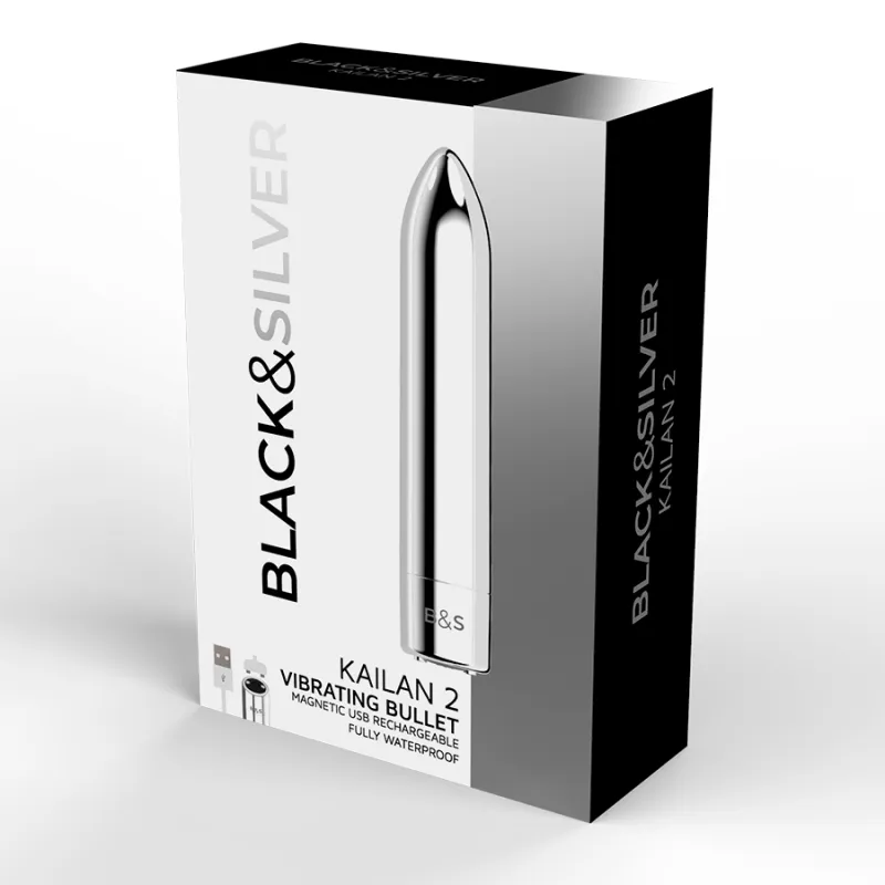 Black&Silver Kailan 2 Silver - Vibrátor(Pôvodná Cena €23,-)