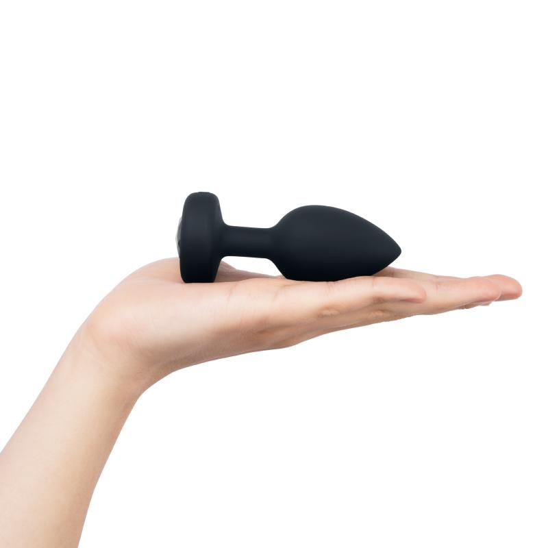 B-Vibe - Vibrating Jewel Plug M/L Black Diamond 3