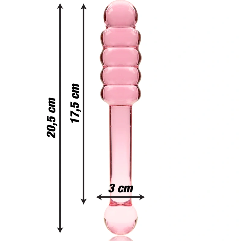 Nebula series by ibiza - model 20 dildo borosilicate glass pink 20.5 cm -o- 3 cm 2