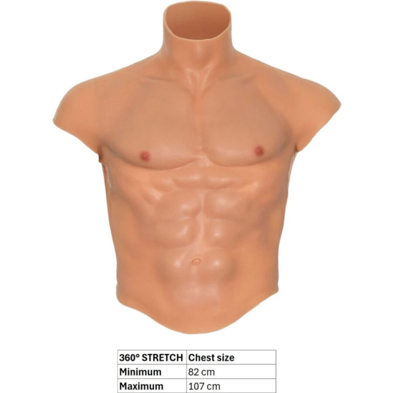 Hidden Desire - Alter Ego Silicone Male Torso Shirt With Abs Flesh 5