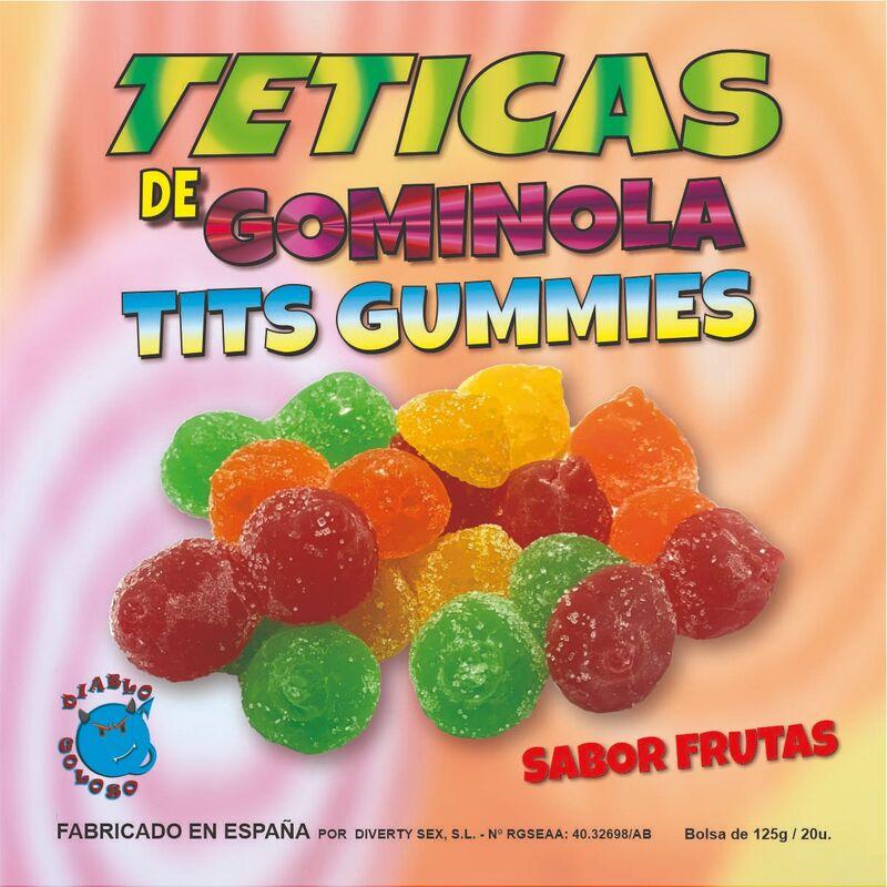 Diablo Glososo - Box Of Sugar Tits Gummy Flavor Fruits 6 Colors And Flavors Made Is Spain