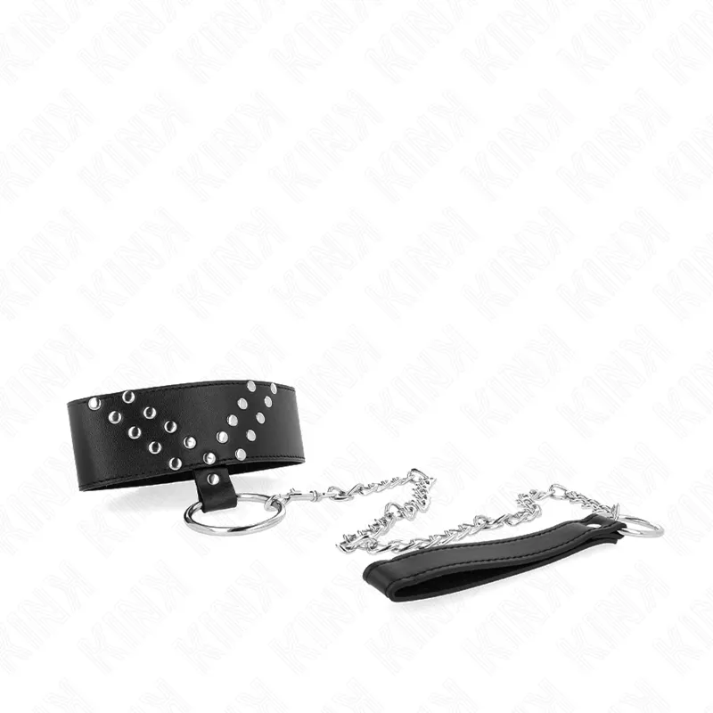 Kink - Necklace With Belt 65 Cm With V Rivet Adjustable 36-43 Cm X 5 Cm 2