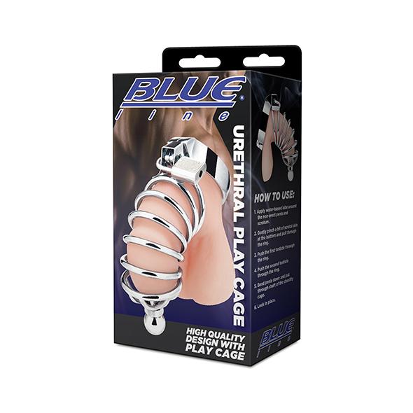 Blueline - Urethral Play Cage Silver