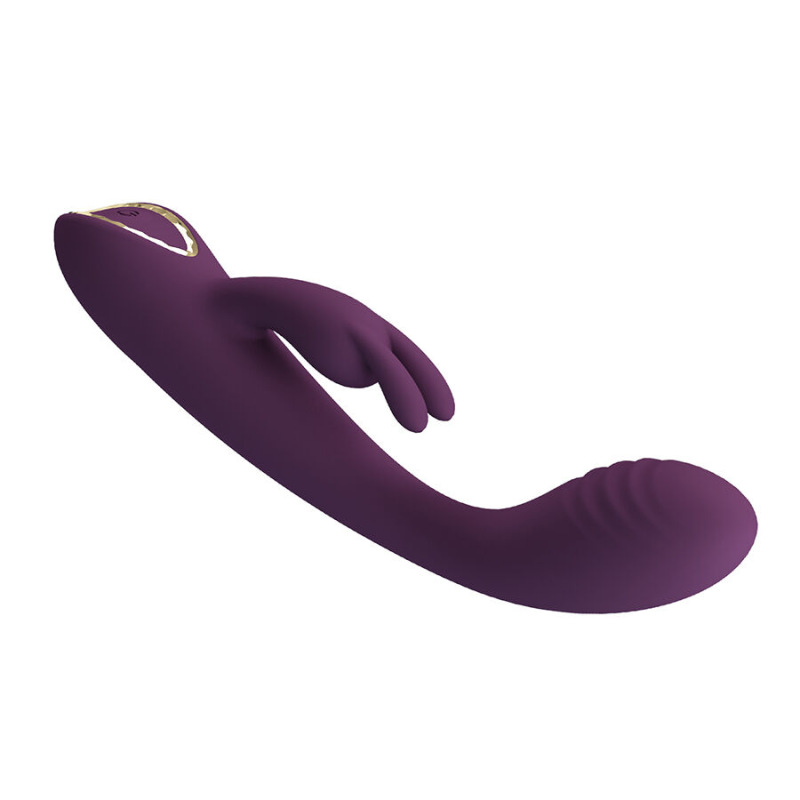 Pretty love - emma rabbit purple vibrator with stimulator 4