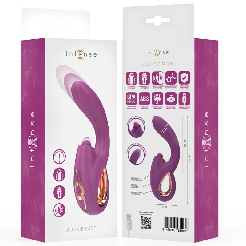 Intense - lali multifunction g-spot vibrator tapping & thrust & vibration purple 7