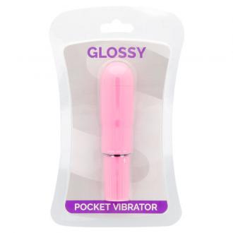 Glossy Pocket Vibrator Deep Rose