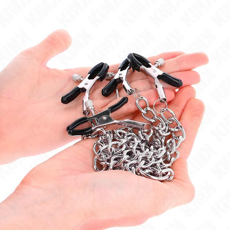 Kink - 4 Chain Nipple Clamps 32 Cm With Little Chains 14 Cm