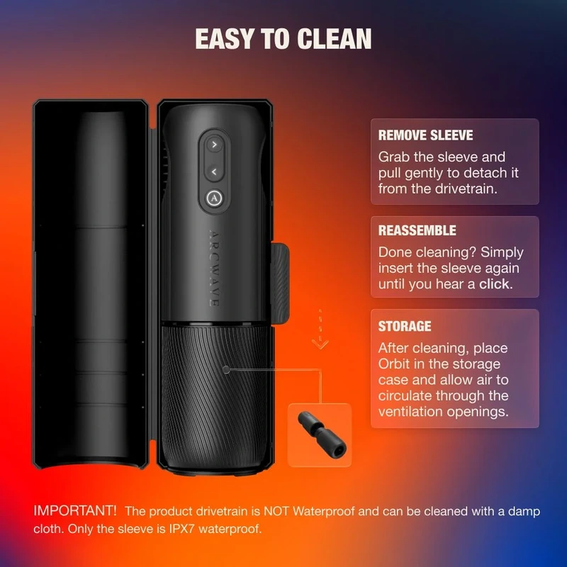 Arcwave - orbit 360° rotating male masturbator with app control black 4