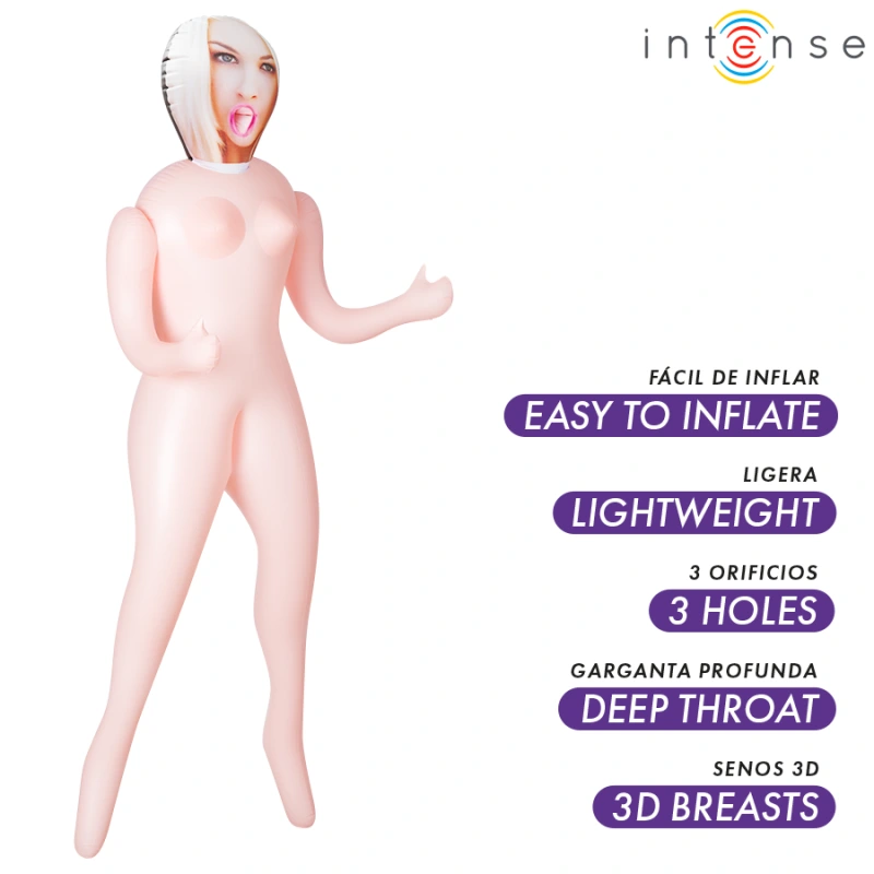 Intense dolls - irina inflatable doll with three orifices 1