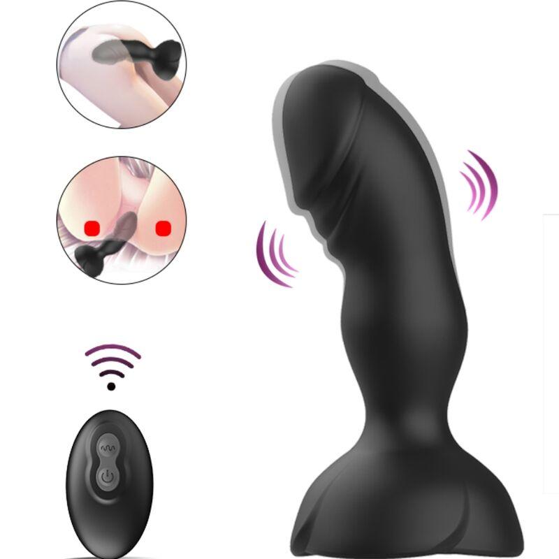 Armony - extreme a bloom rose vibrator & anal plug remote control black 3