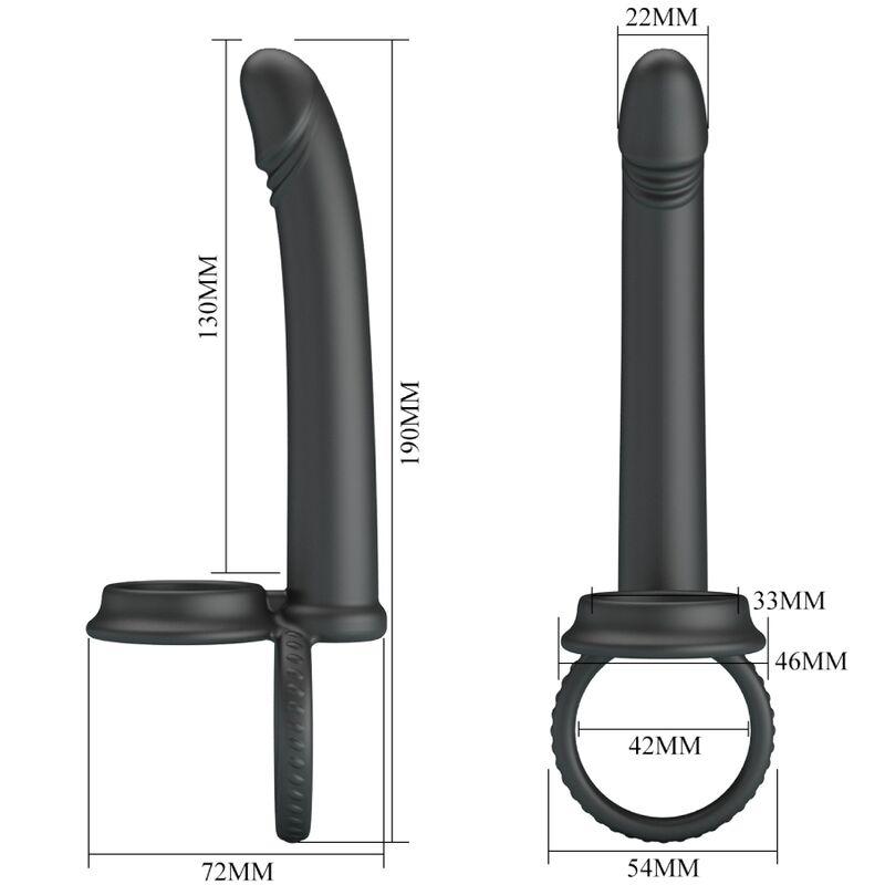 Pretty love - dillion double penetration double cock ring black 6