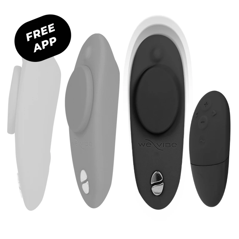 We-Vibe - Moxie + Clitoral Vibrator Satin Black 1