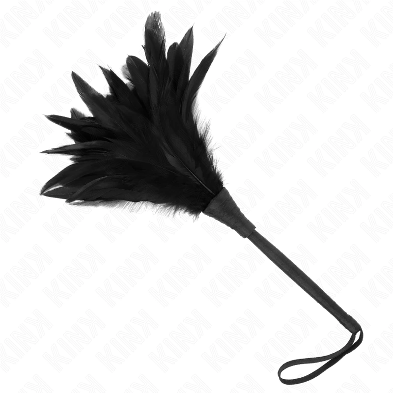 Kink - black maids horn shaped tickle chicken feathers 36 cm 3