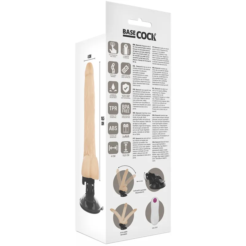 Basecock Bendable Remote Control Natural 18.5cm - Vibrátor 5