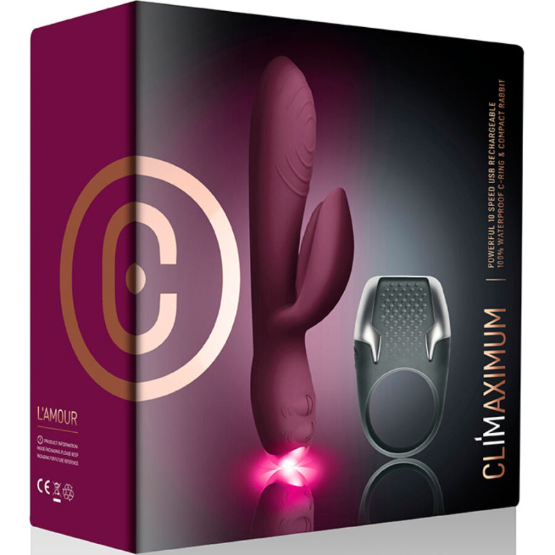 Climaximum - lamour kit rabbit vibrator + led cock ring 3