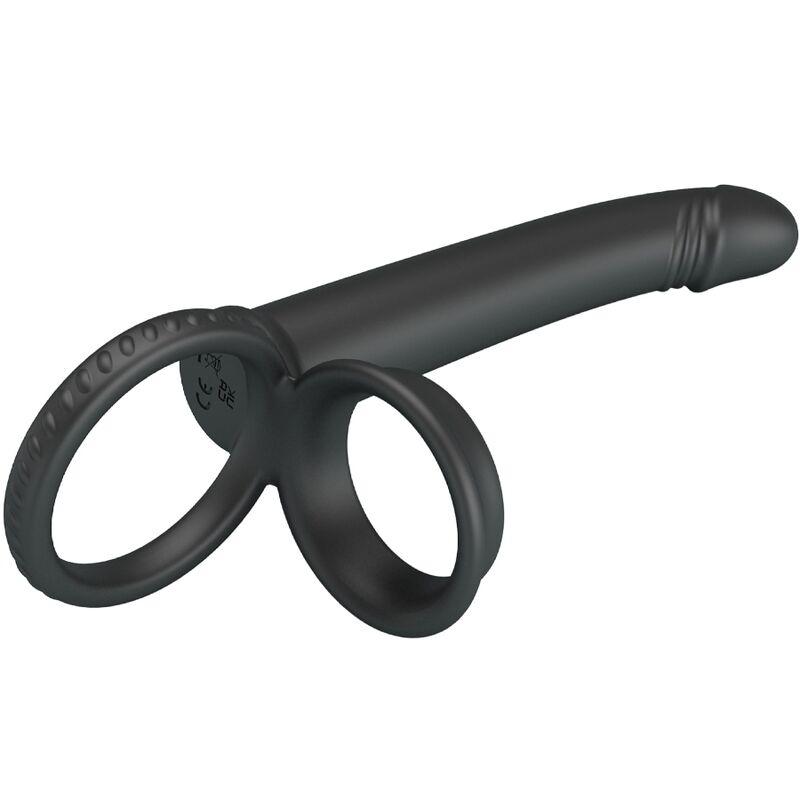 Pretty love - dillion double penetration double cock ring black 5