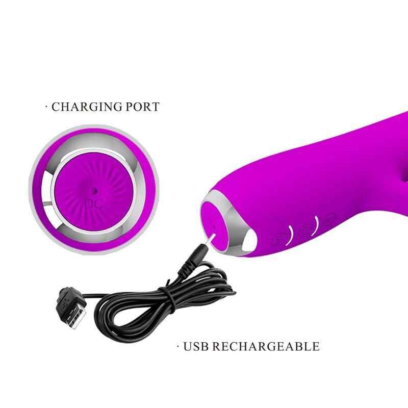 Pretty Love - Rachel Rechargeable Vibrator With Purple Sucker