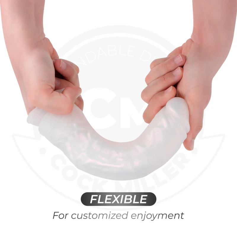 Cock miller - dildo with suction cup, lights and vibration with remote control white 21.5 cm 7