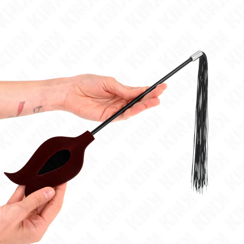 Kink - Rose Shape Silicone Tassel Whip 45 Cm 2