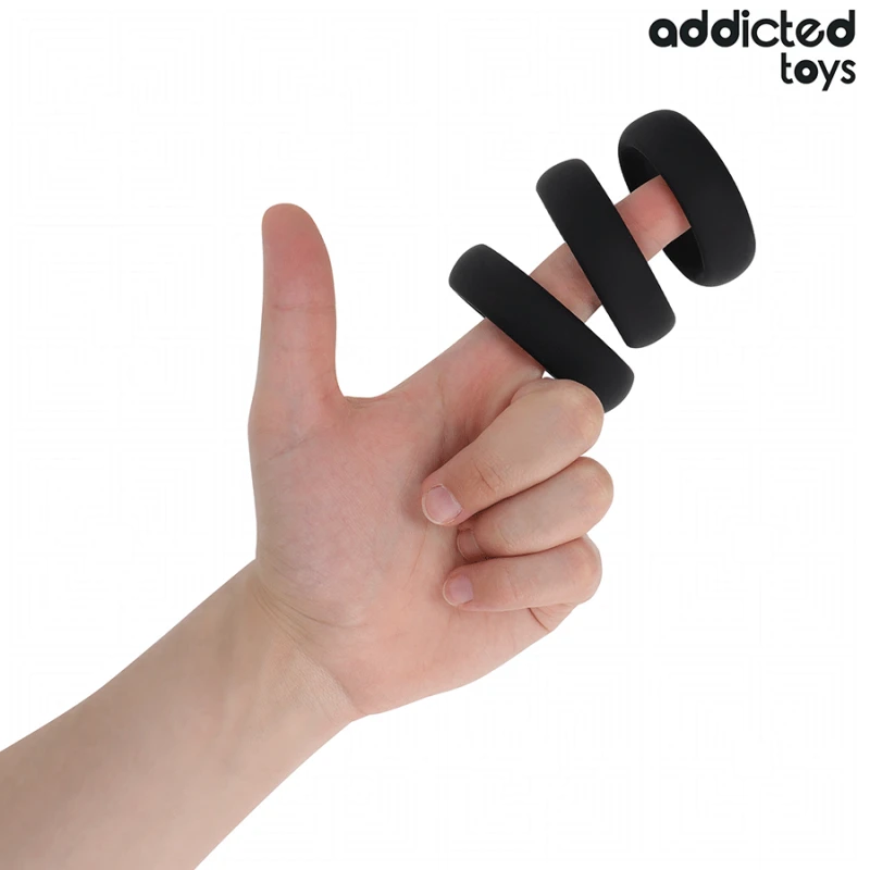 Addicted toys - set of flat silicone rings 1