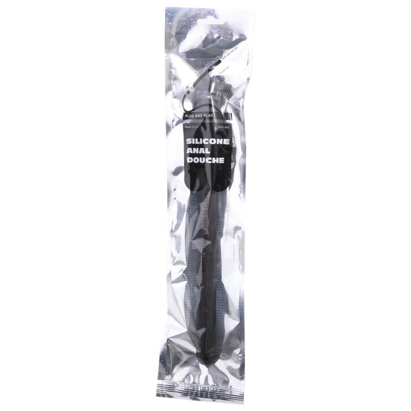All black - ridged shower anal silicone 27 cm 1