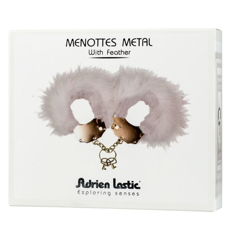 Adrien Lastic - Metal Handcuffs With White Feathers 2