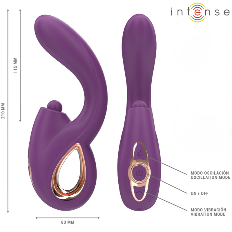 Intense - lali multifunction g-spot vibrator tapping & thrust & vibration purple 5