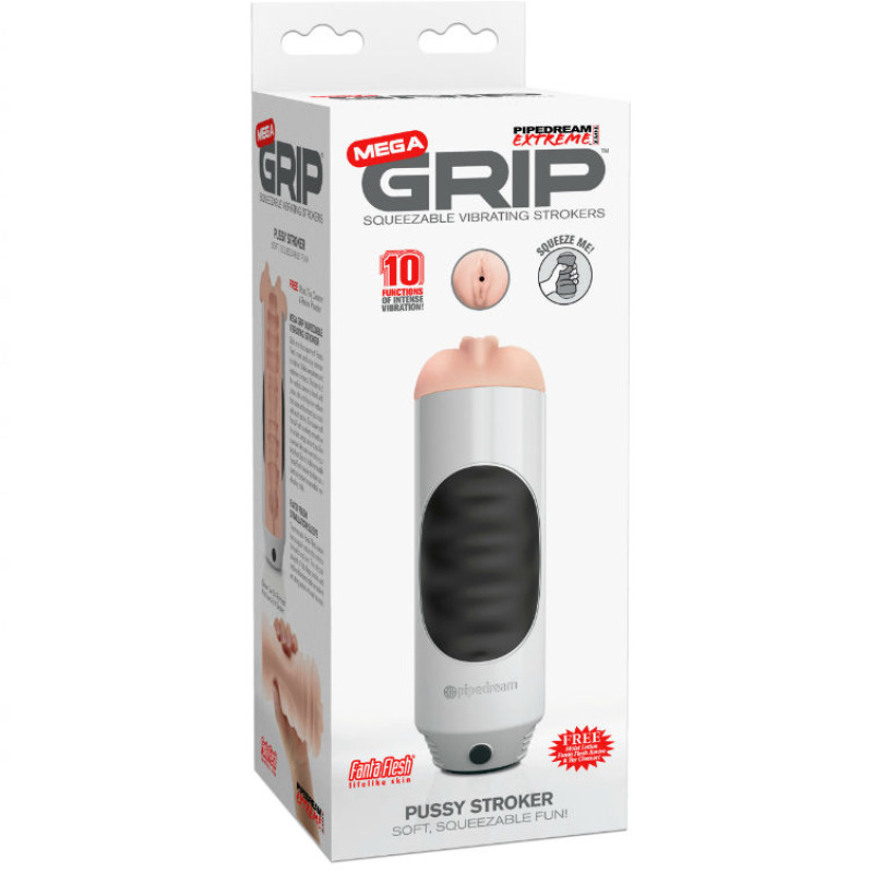 Extreme toyz - pipedream mega grip vagina masturbator vibrator 7