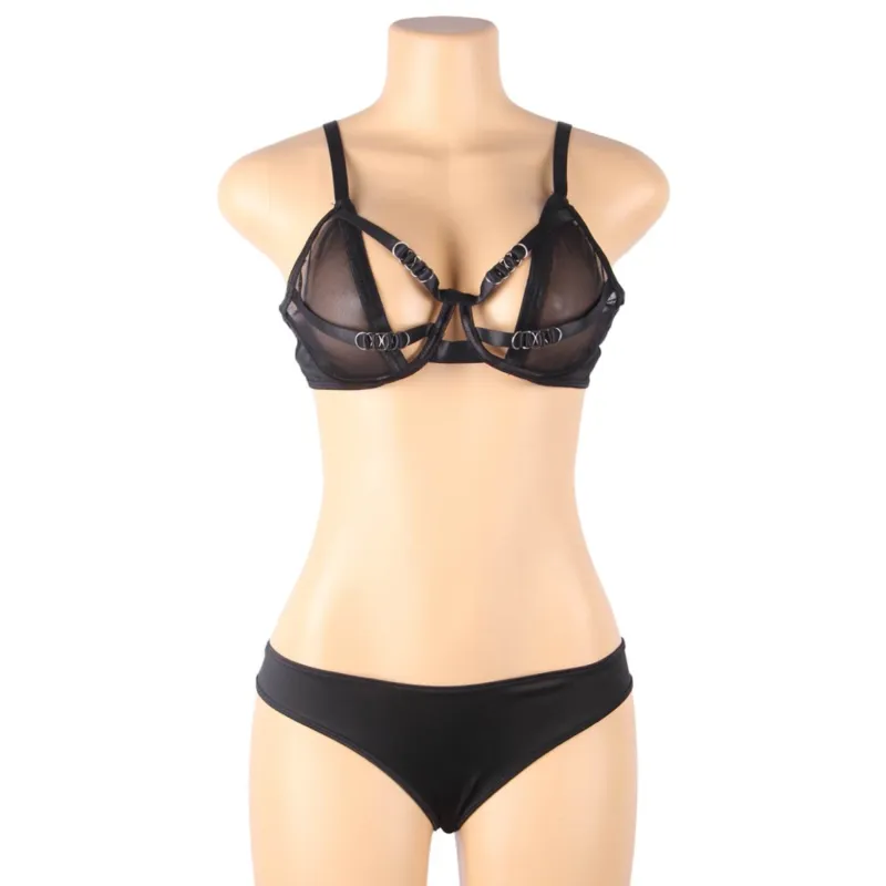 Subblime - Two Piece Set Of Transparency Bra And S/M Strips