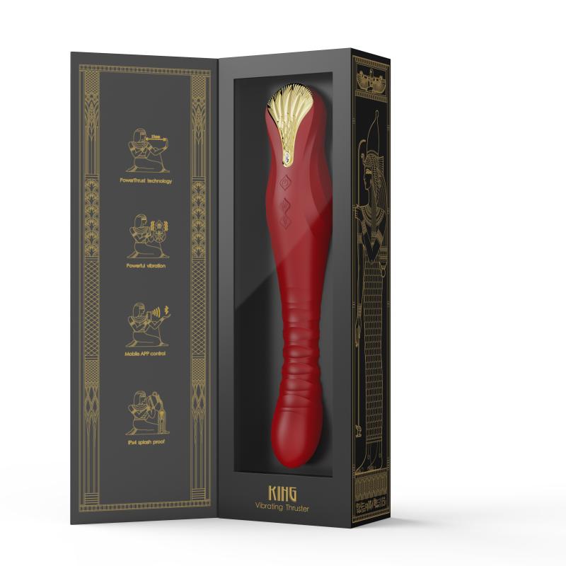 Zalo - King Vibrating Thruster Wine Red - Vibrátor 9