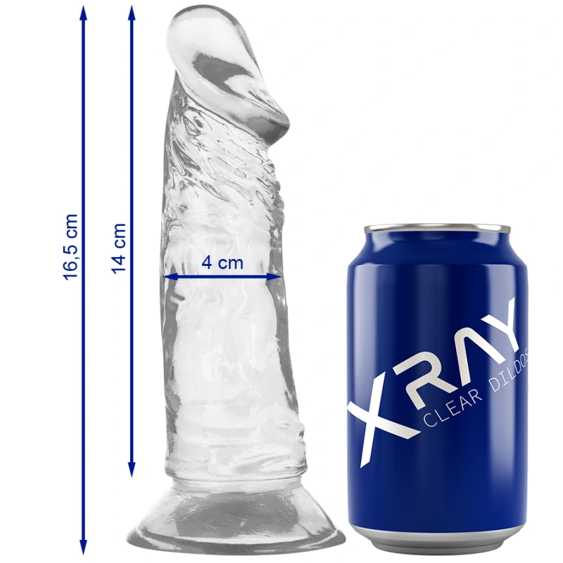 Xray clear cock 16.5 cm x 4 cm