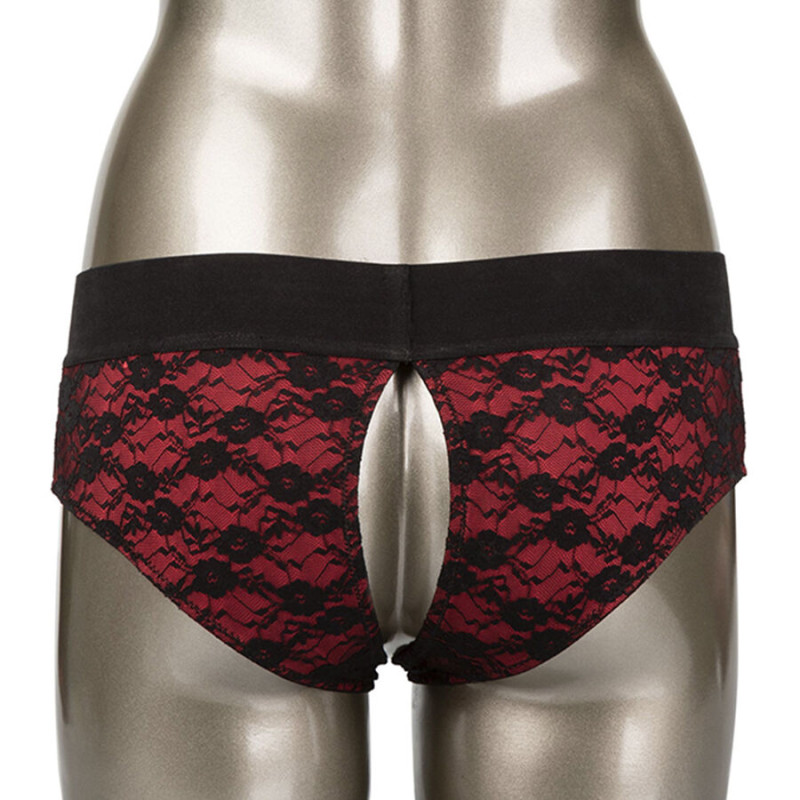 Calexotics - scandal set of crotchless panties with dildo size l/xl 4