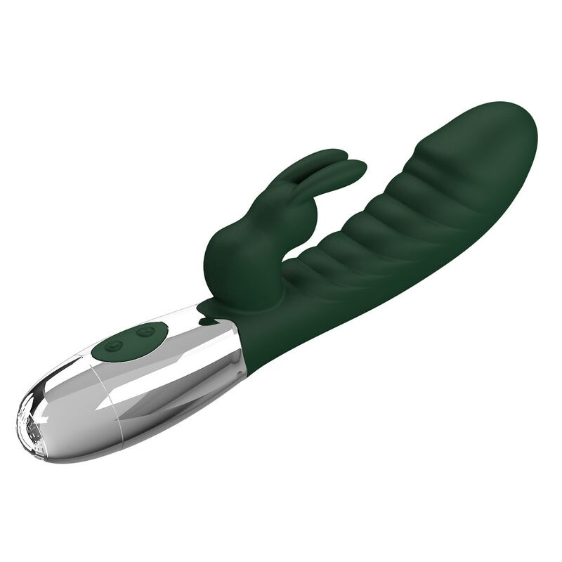 Pretty love - naughty bunny rabbit vibrator 30 functions usb rechargeable green 4