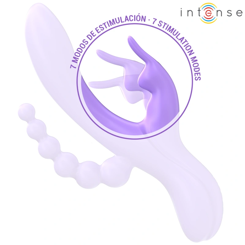 Intense - miko triple vibrator rabbit & stimulator & anal 7 vibrations purple 5