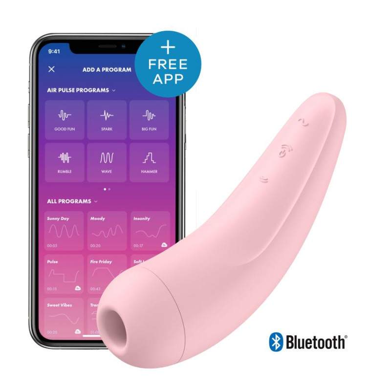 Satisfyer - Curvy 2+ Air Pulse Stimulator + Vibration Pink - Stimulátor Klitorisu 1